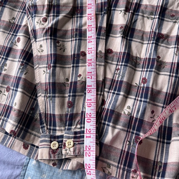 Northern Reflections Womens Cabin Core Floral Plaid Button Up Shirt Country M - Picture 10 of 10